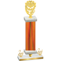 Premium Single Orange Carbon Fiber Second Place Pickleball Trophy