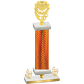 Premium Single Orange Carbon Fiber Fourth Place Pickleball Trophy