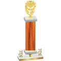 Premium Single Orange Carbon Fiber Year Pickleball Trophy