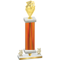 Premium Single Orange Carbon Fiber Year Pickleball Trophy