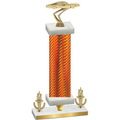 Premium Single Orange Carbon Fiber Victory Cars Trophy