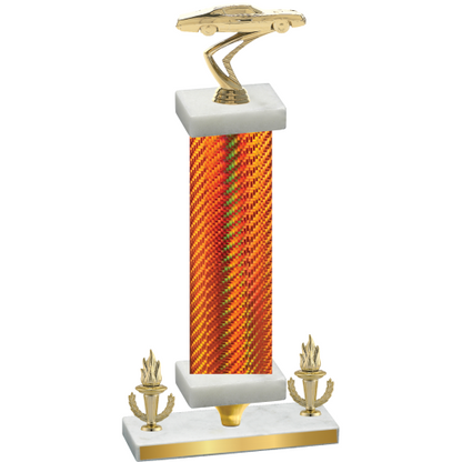 Premium Single Orange Carbon Fiber Victory Cars Trophy