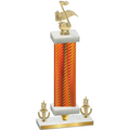 Premium Single Orange Carbon Fiber Victory Music Trophy