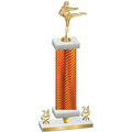 Premium Single Orange Carbon Fiber Year Karate Trophy