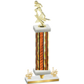 Premium Single Orange Glacier First Place Football Trophy
