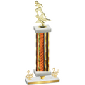 Premium Single Orange Glacier Second Place Football Trophy