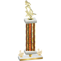 Premium Single Orange Glacier Third Place Football Trophy