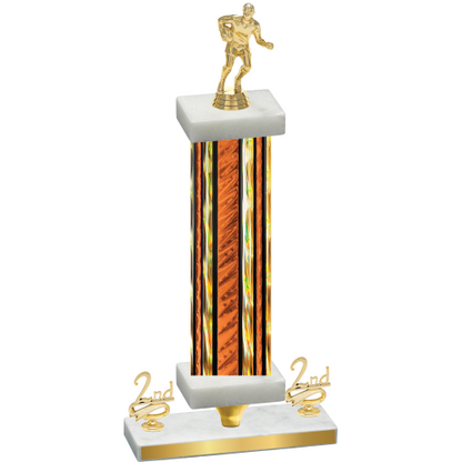 Premium Single Orange Glacier Second Place Rugby Trophy