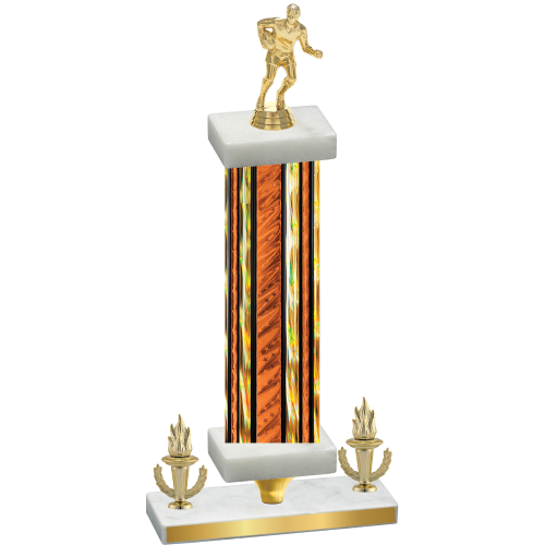 Premium Single Orange Glacier Victory Rugby Trophy