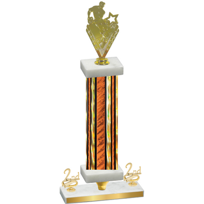 Premium Single Orange Glacier Second Place Rugby Trophy