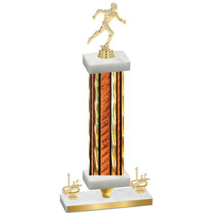 Premium Single Orange Glacier First Place Running Trophy