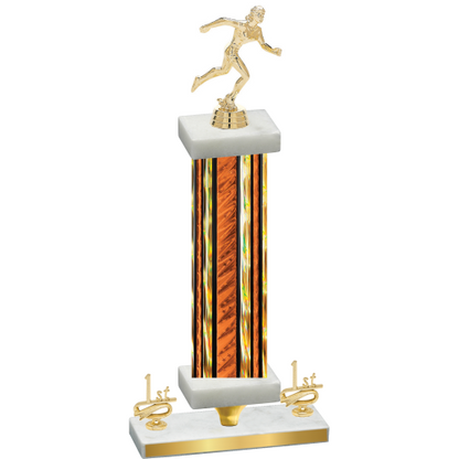Premium Single Orange Glacier First Place Running Trophy
