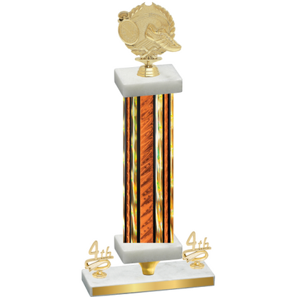 Premium Single Orange Glacier Fourth Place Running Trophy