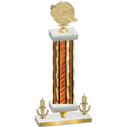 Premium Single Orange Glacier Victory Running Trophy