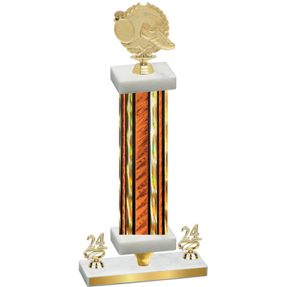 Premium Single Orange Glacier Year Running Trophy