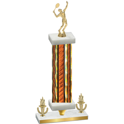 Premium Single Orange Glacier Victory Tennis Trophy