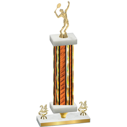 Premium Single Orange Glacier Year Tennis Trophy