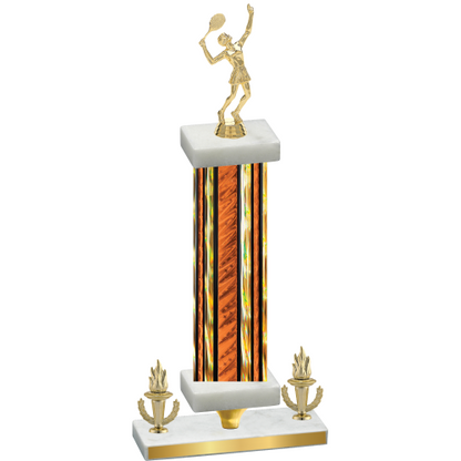 Premium Single Orange Glacier Victory Tennis Trophy