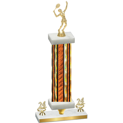 Premium Single Orange Glacier Year Tennis Trophy