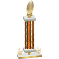 Premium Single Orange Glacier Third Place Football Trophy
