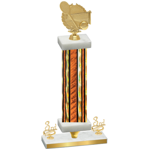 Premium Single Orange Glacier Third Place Tennis Trophy