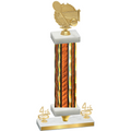 Premium Single Orange Glacier Fourth Place Tennis Trophy