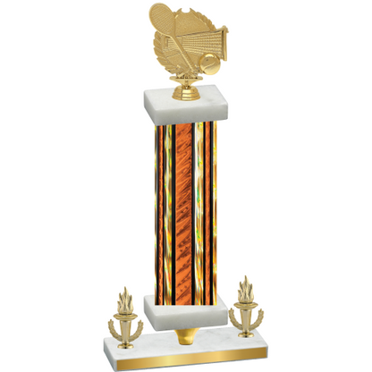 Premium Single Orange Glacier Victory Tennis Trophy