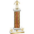 Premium Single Orange Glacier First Place Wrestling Trophy