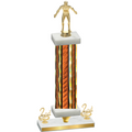 Premium Single Orange Glacier Second Place Wrestling Trophy