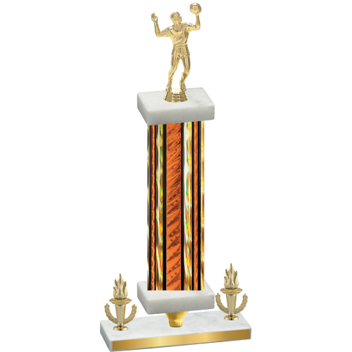 Premium Single Orange Glacier Victory Volleyball Trophy