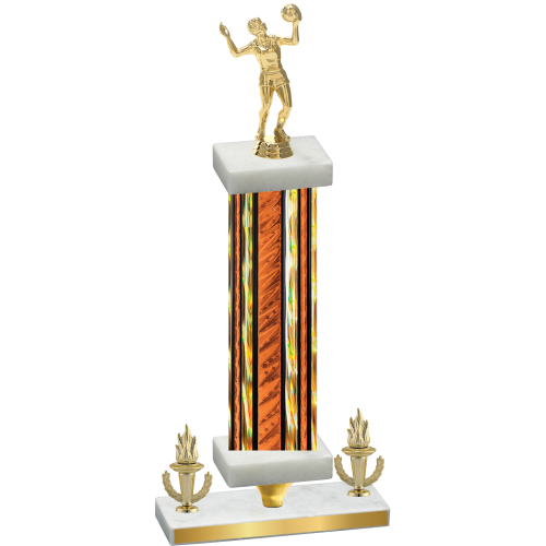 Premium Single Orange Glacier Victory Volleyball Trophy