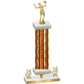 Premium Single Orange Glacier Year Volleyball Trophy