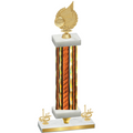 Premium Single Orange Glacier First Place Volleyball Trophy