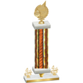 Premium Single Orange Glacier Fourth Place Volleyball Trophy