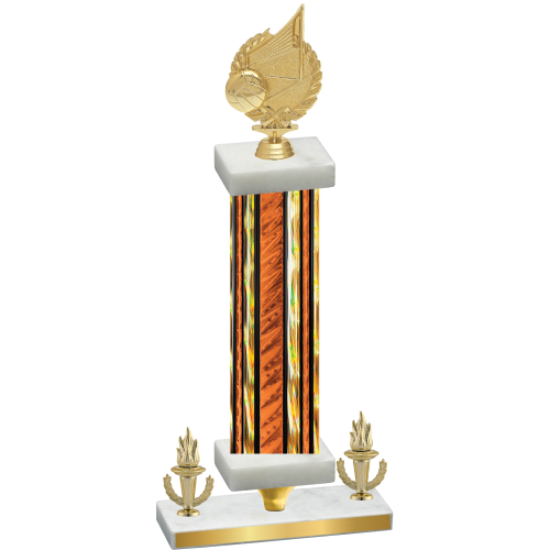 Premium Single Orange Glacier Victory Volleyball Trophy