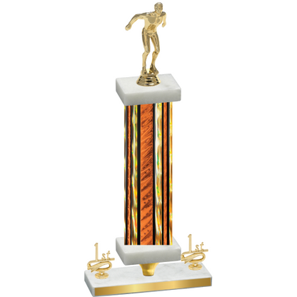 Premium Single Orange Glacier First Place Swimming Trophy