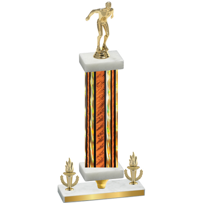 Premium Single Orange Glacier Victory Swimming Trophy