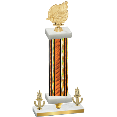 Premium Single Orange Glacier Victory Swimming Trophy