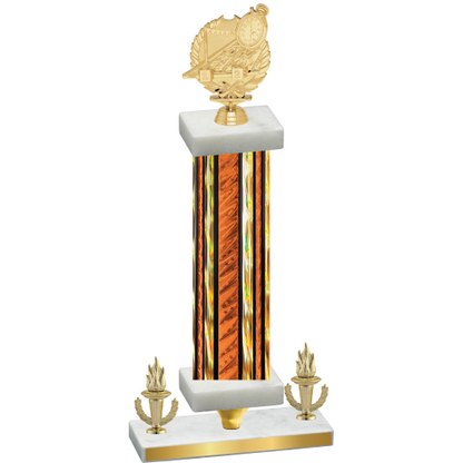 Premium Single Orange Glacier Victory Swimming Trophy