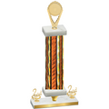 Premium Single Orange Glacier Second Place Insert Trophy