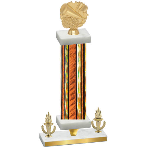 Premium Single Orange Glacier Victory Cheerleading Trophy