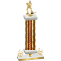 Premium Single Orange Glacier Fourth Place Hockey Trophy