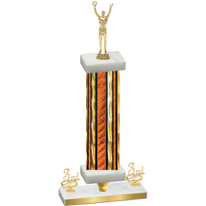 Premium Single Orange Glacier Third Place Victory Trophy