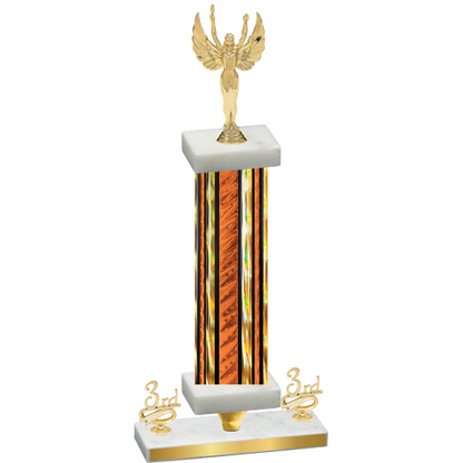 Premium Single Orange Glacier Third Place Victory Trophy