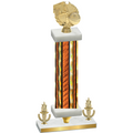 Premium Single Orange Glacier Victory Basketball Trophy