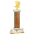 Premium Single Orange Glacier First Place Pickleball Trophy