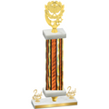 Premium Single Orange Glacier Second Place Pickleball Trophy