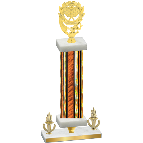 Premium Single Orange Glacier Victory Pickleball Trophy