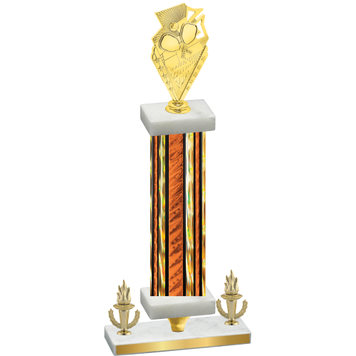 Premium Single Orange Glacier Victory Pickleball Trophy