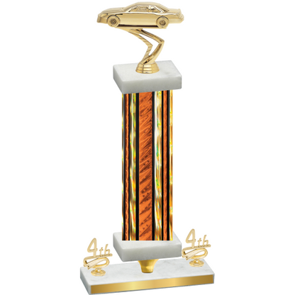 Premium Single Orange Glacier Fourth Place Cars Trophy